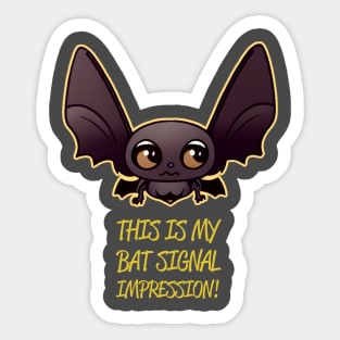 Bat Signal Kawaii Impression Sticker